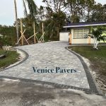 Sharktooth Paver Driveway with Border