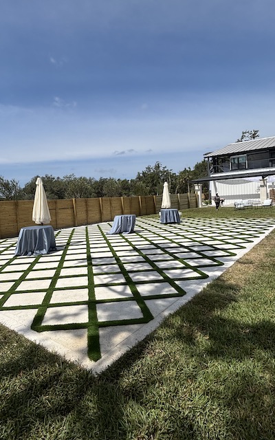 Custom Pavers with Artificial Turf - Venice Pavers