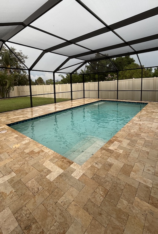 Travertine Pool Deck