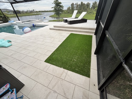Pool Deck and Artificial Turf for Pet Relief
