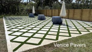 Home 28 pavers and turf checkerboard Venice sarasota
