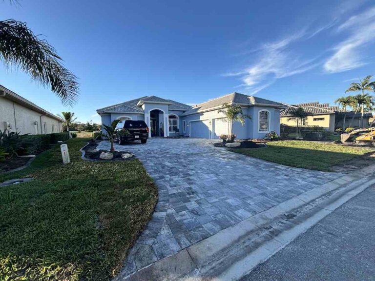 Driveway After Pavers Installed - Venice Pavers