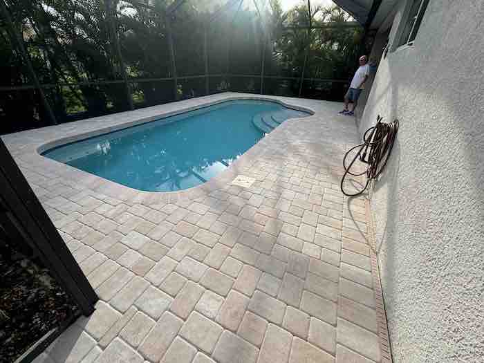 Paver Pool Deck Renovation Stoneybrook Venice After