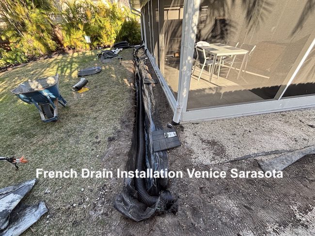 French Drain Installation Venice Sarasota