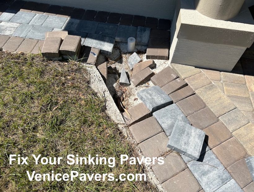 Paver Repair - Sinking Plumbing Fix