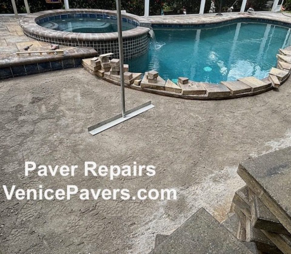 Paver Repair - Pool Deck Leveling Repair
